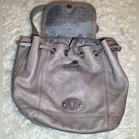 Grey leather Fossil Back Pack main image 7